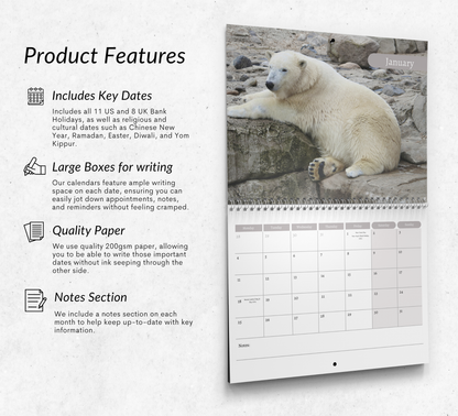 Polar Bear Calendar 2027