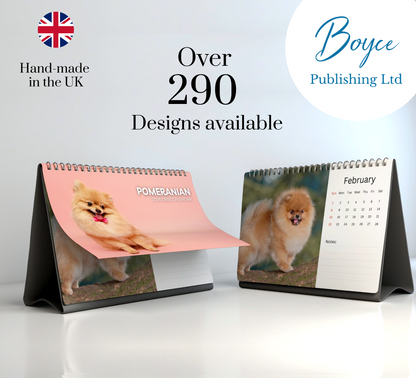 Pomeranian Desk Calendar 2026-2027