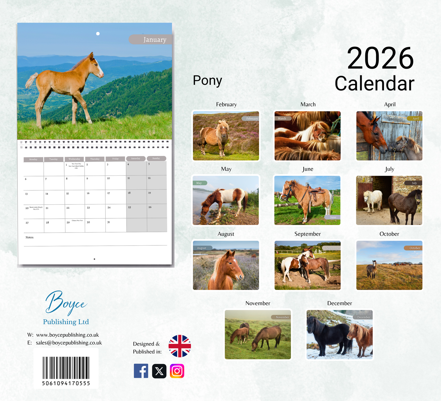 Pony Calendar 2026