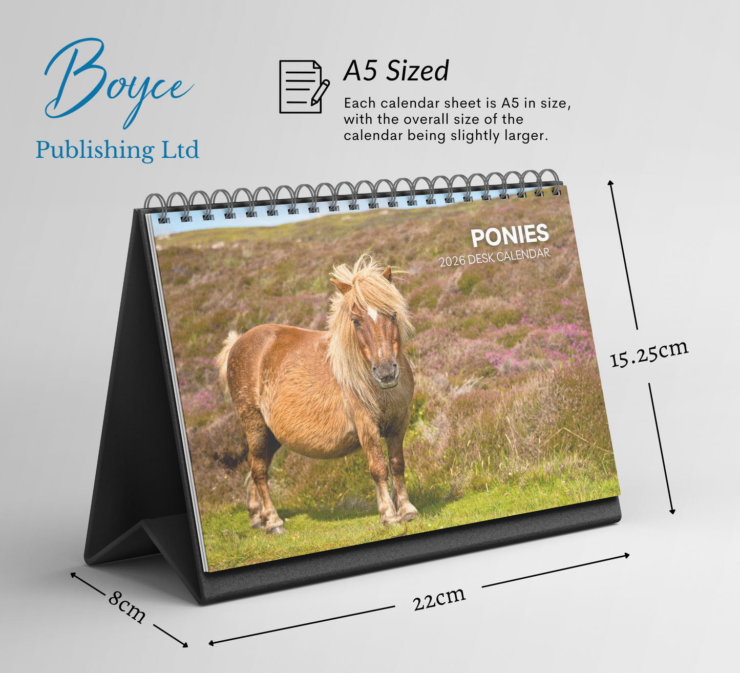 Pony Desk Calendar 2026-2027