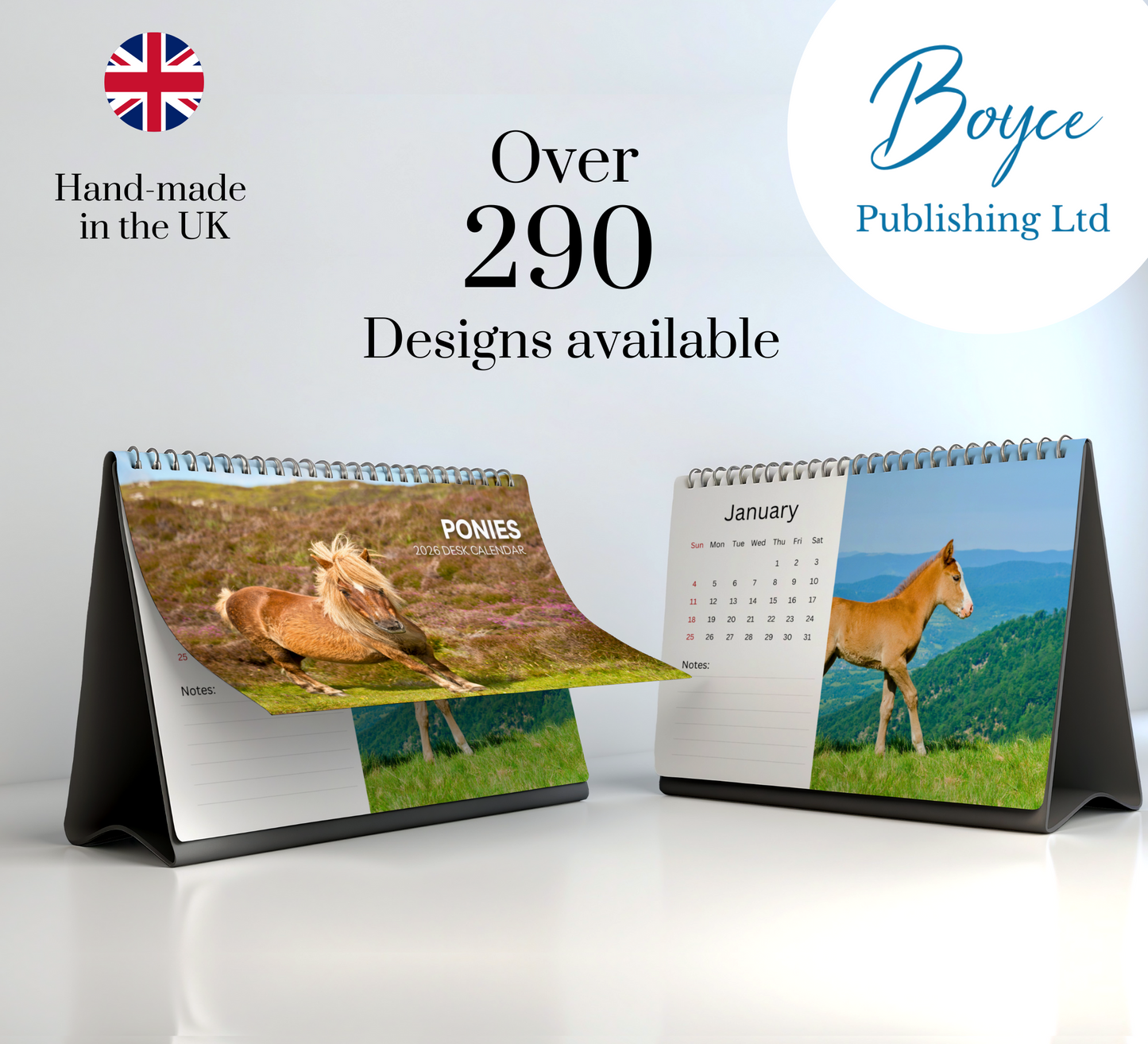 Pony Desk Calendar 2026-2027