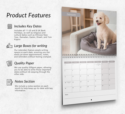 Poodle Calendar 2027