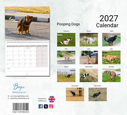 Pooping Dogs Calendar 2027