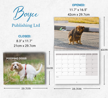 Pooping Dogs Calendar 2027
