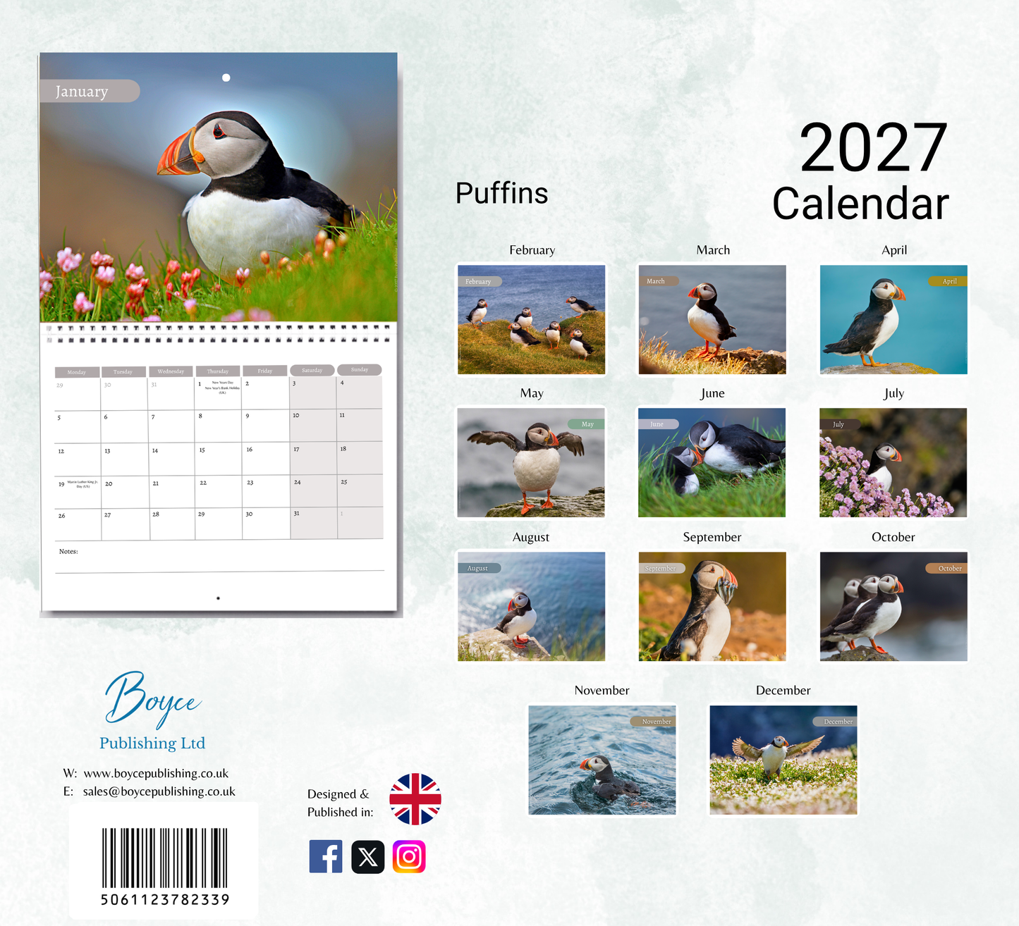 Puffins Calendar 2027