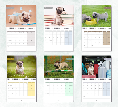 Pug Calendar 2027