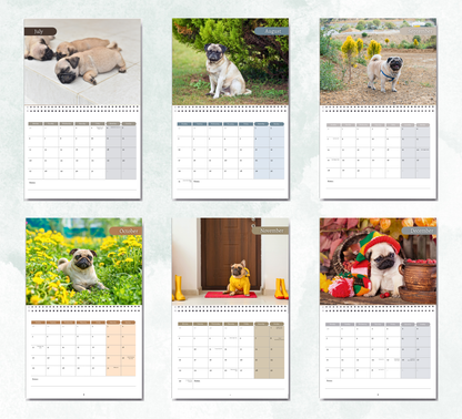 Pug Calendar 2027