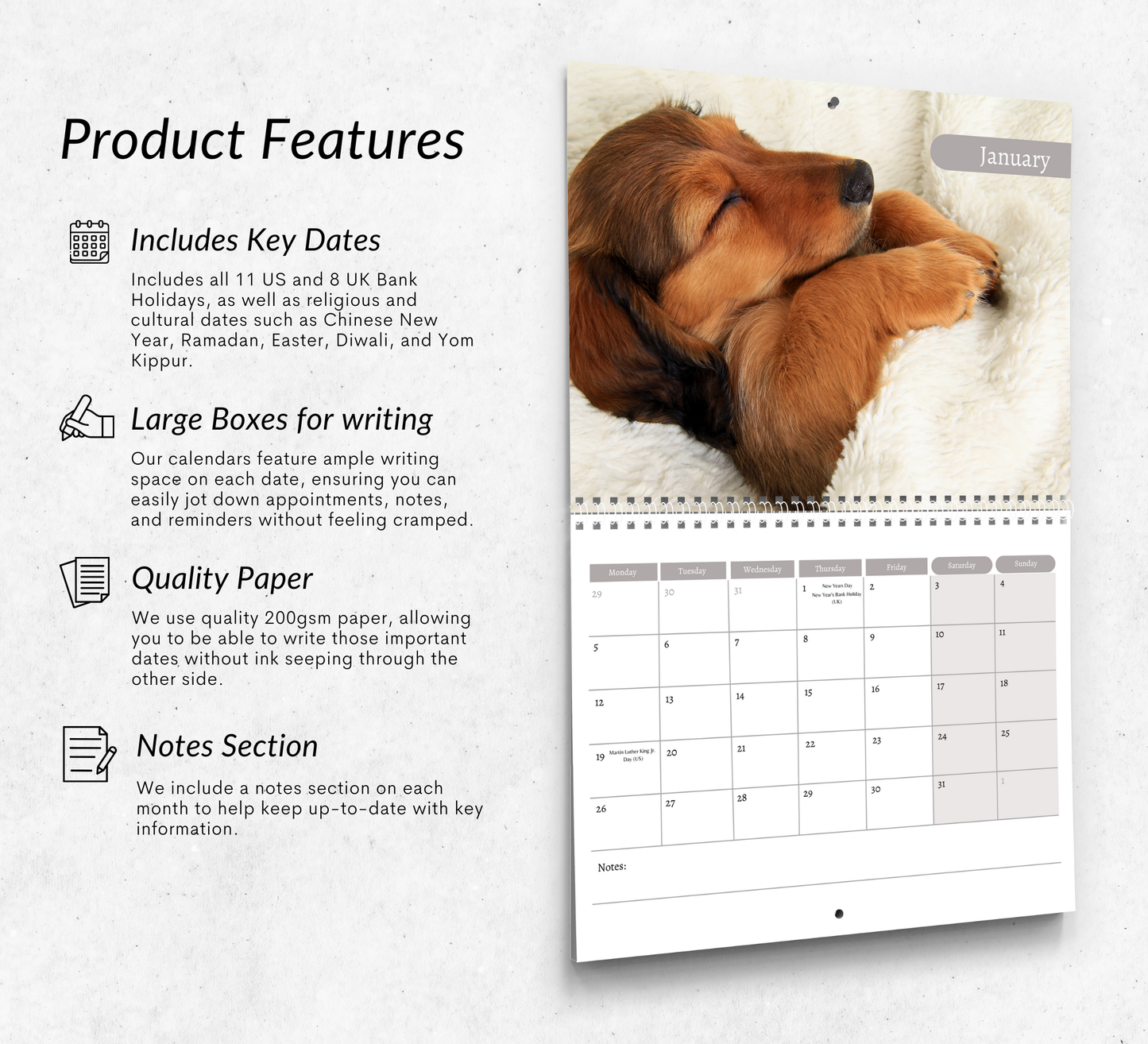 Puppy Calendar 2026