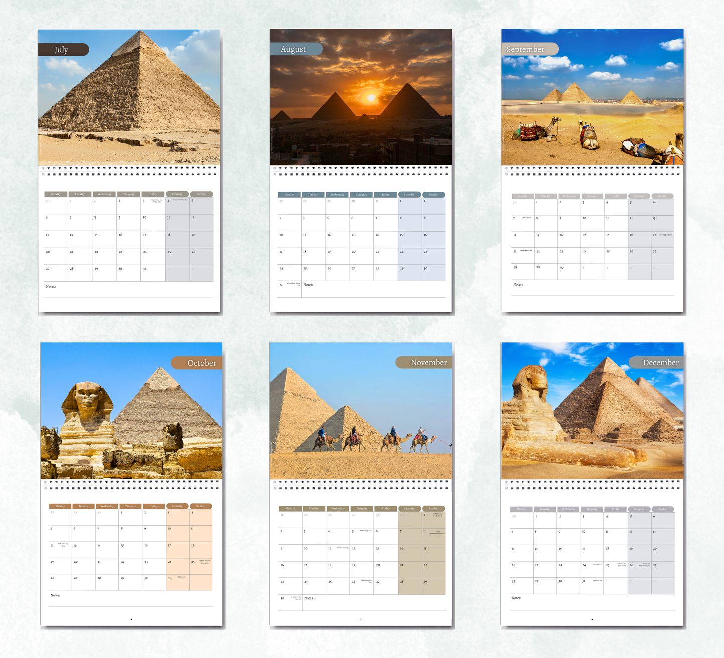 Pyramids Calendar 2027