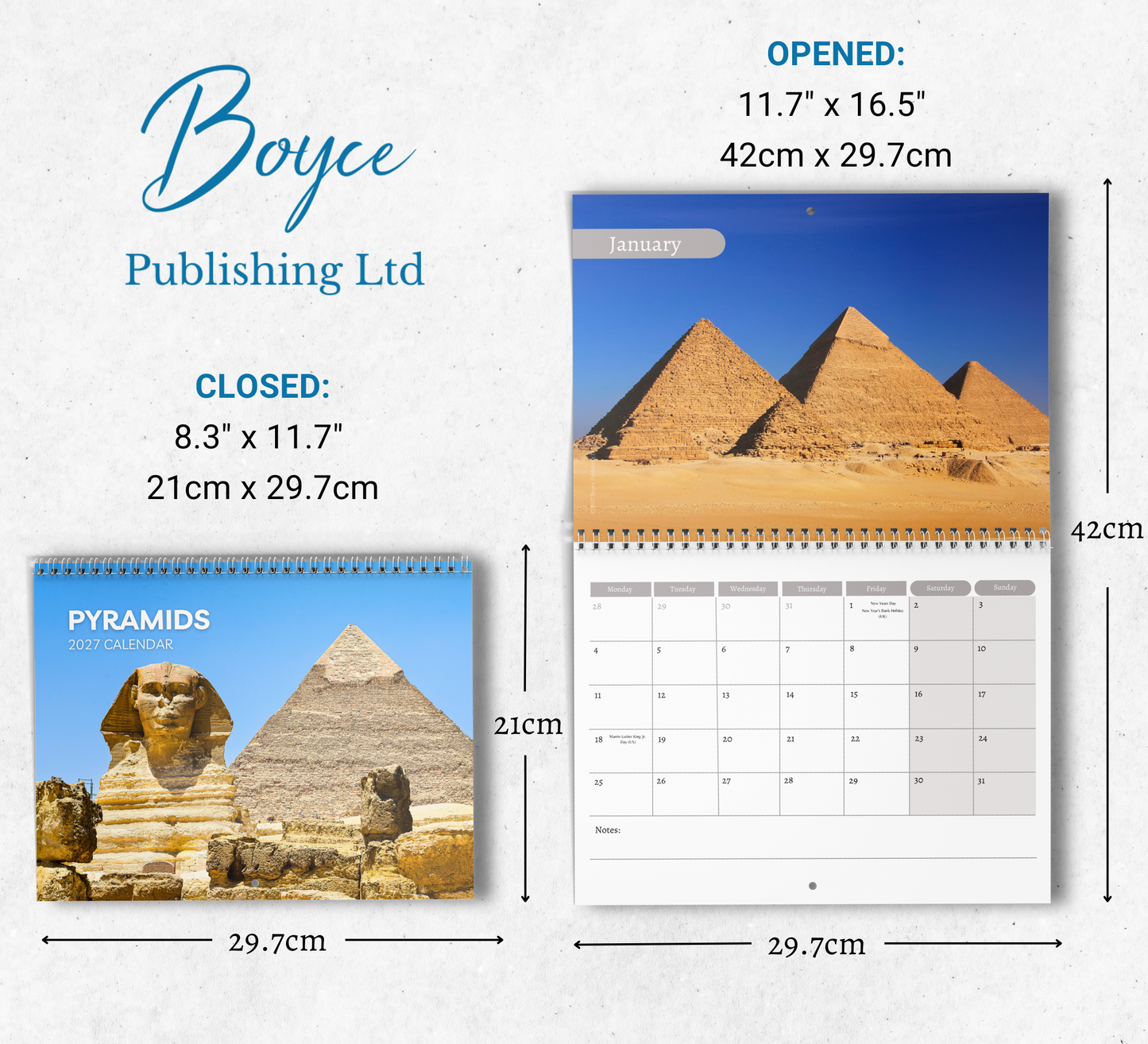 Pyramids Calendar 2027