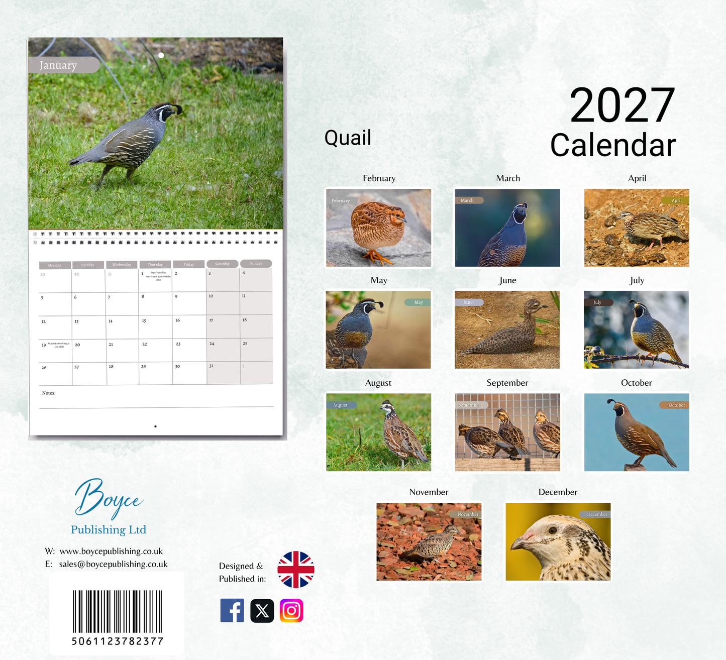 Quail Calendar 2027