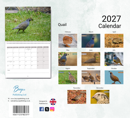 Quail Calendar 2027