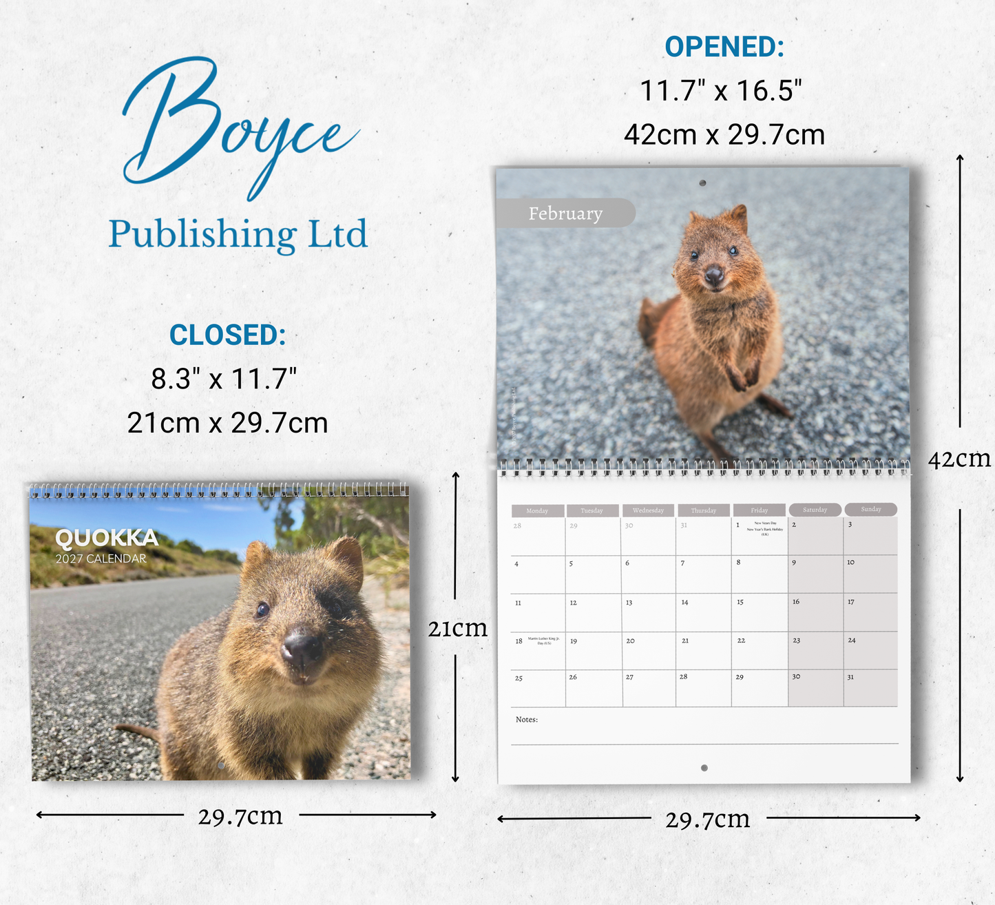 Quokka Calendar 2027