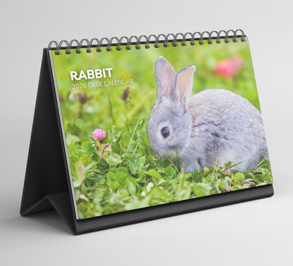 Rabbit Desk Calendar 2026-2027