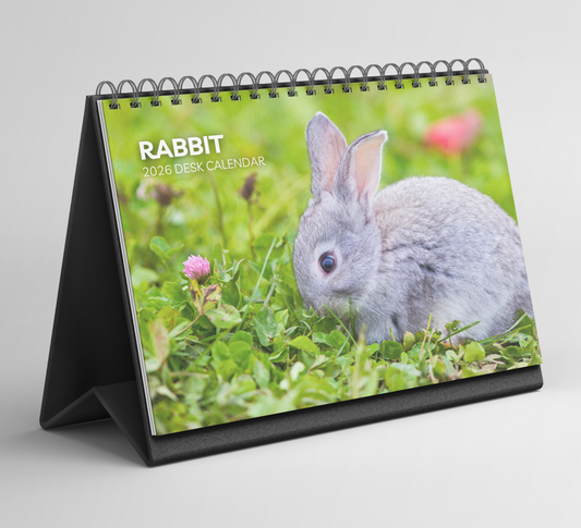 Rabbit Desk Calendar 2026-2027