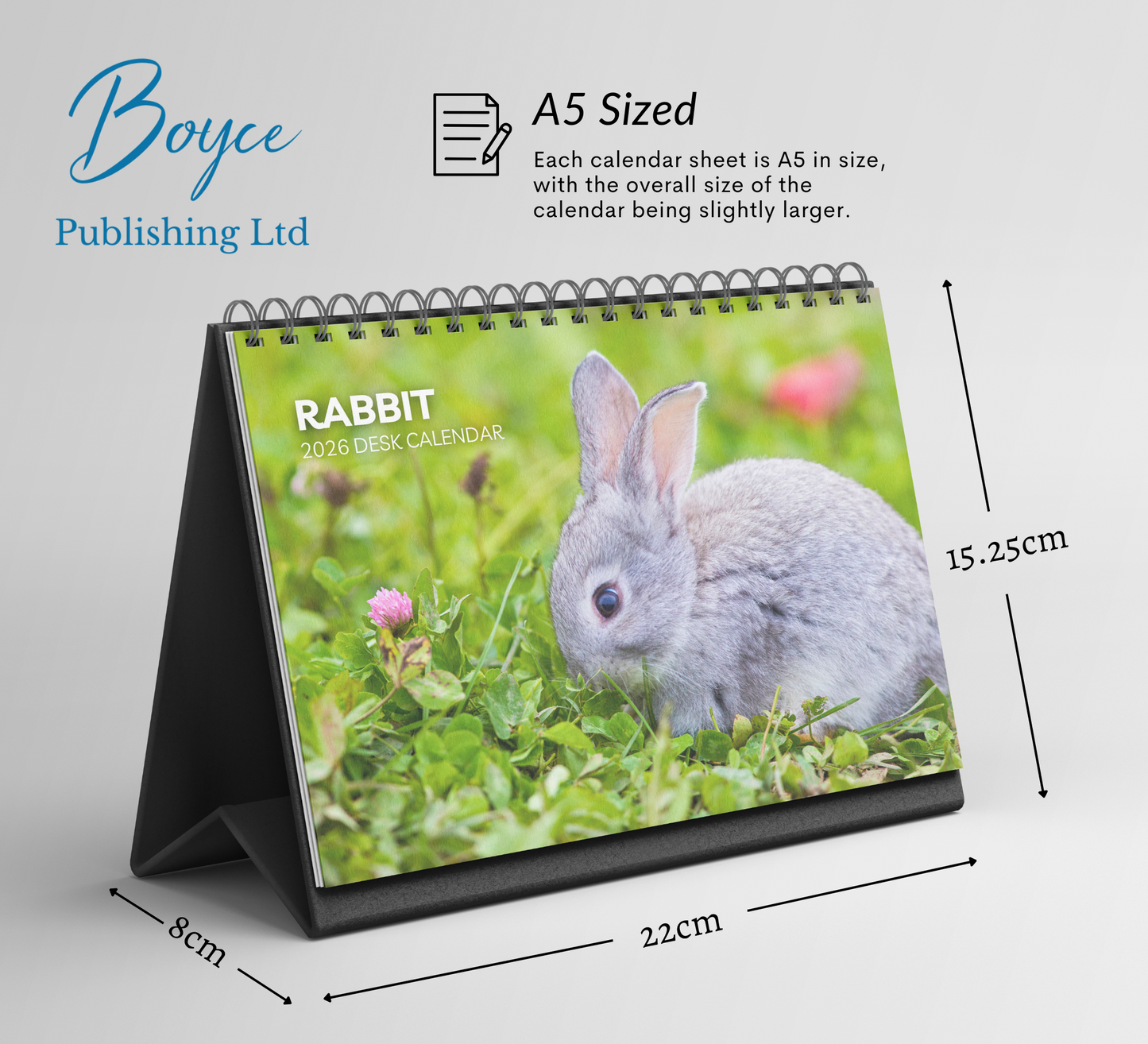 Rabbit Desk Calendar 2026-2027