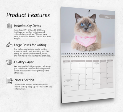 Ragdoll Cat Calendar 2027