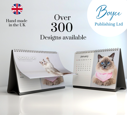 Ragdoll Cat Desk Calendar 2027-2028