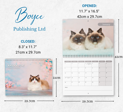 Ragdoll Cat Calendar 2026