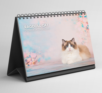 Ragdoll Cat Desk Calendar 2026-2027