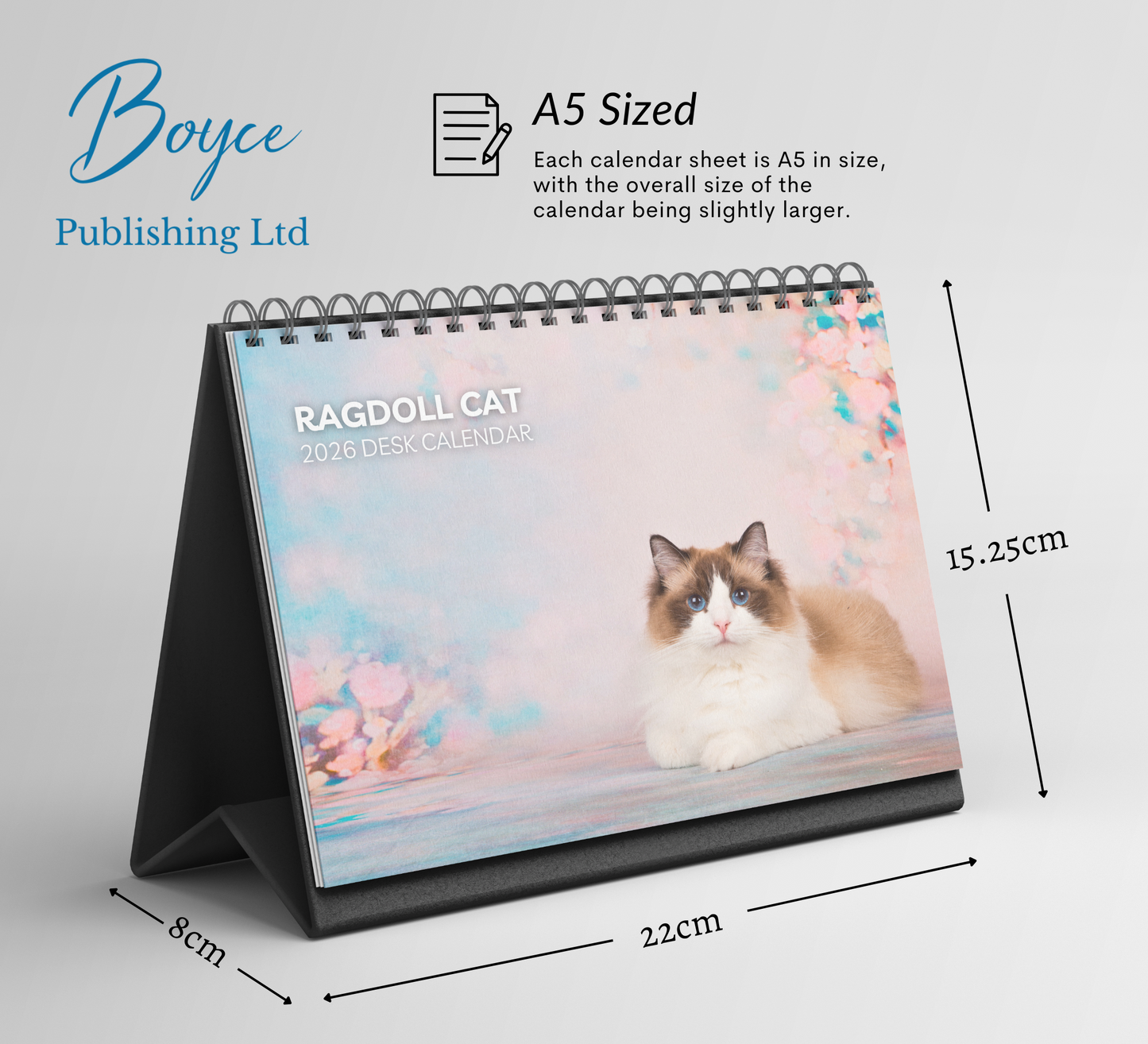 Ragdoll Cat Desk Calendar 2026-2027
