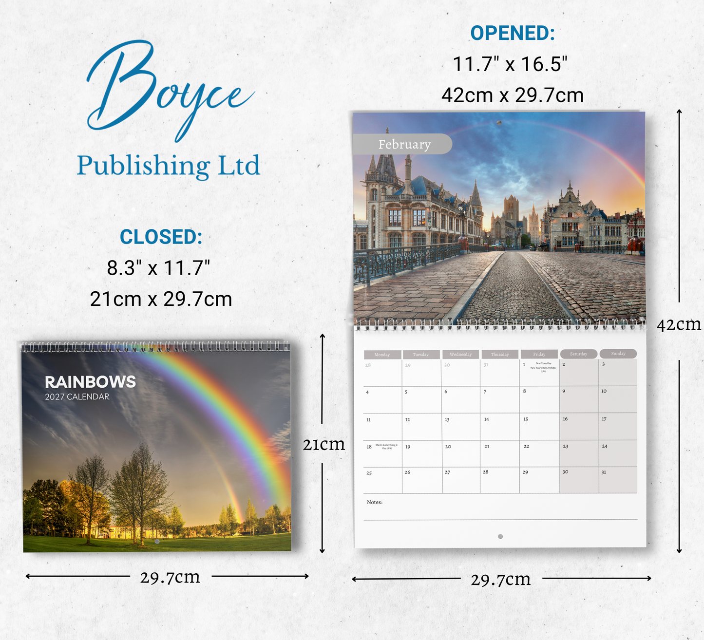 Rainbows Calendar 2027