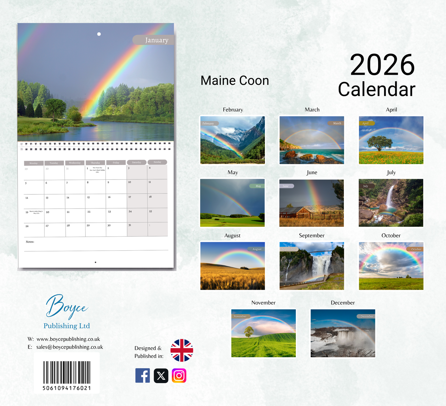 Rainbows Calendar 2026