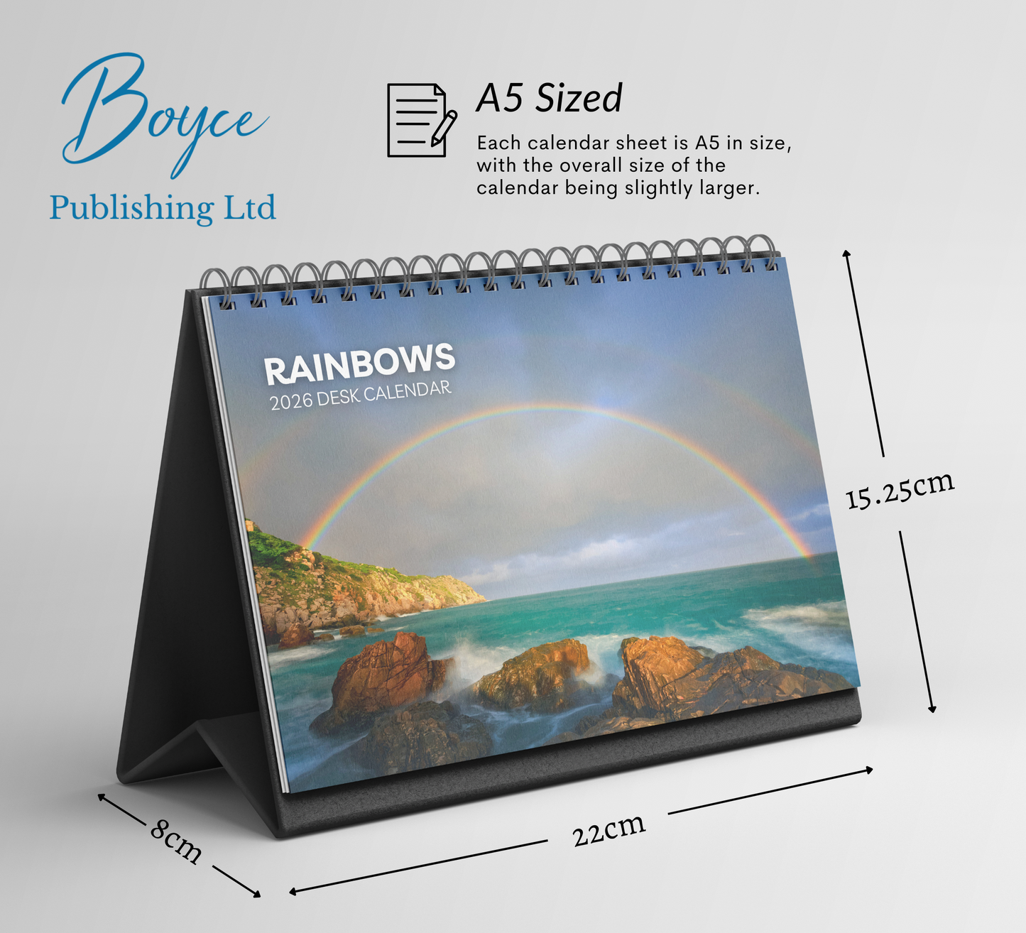 Rainbows Desk Calendar 2026-2027