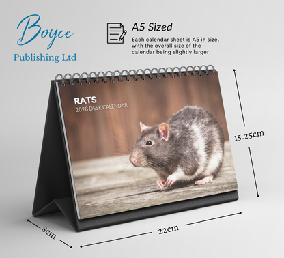 Rat Desk Calendar 2026-2027