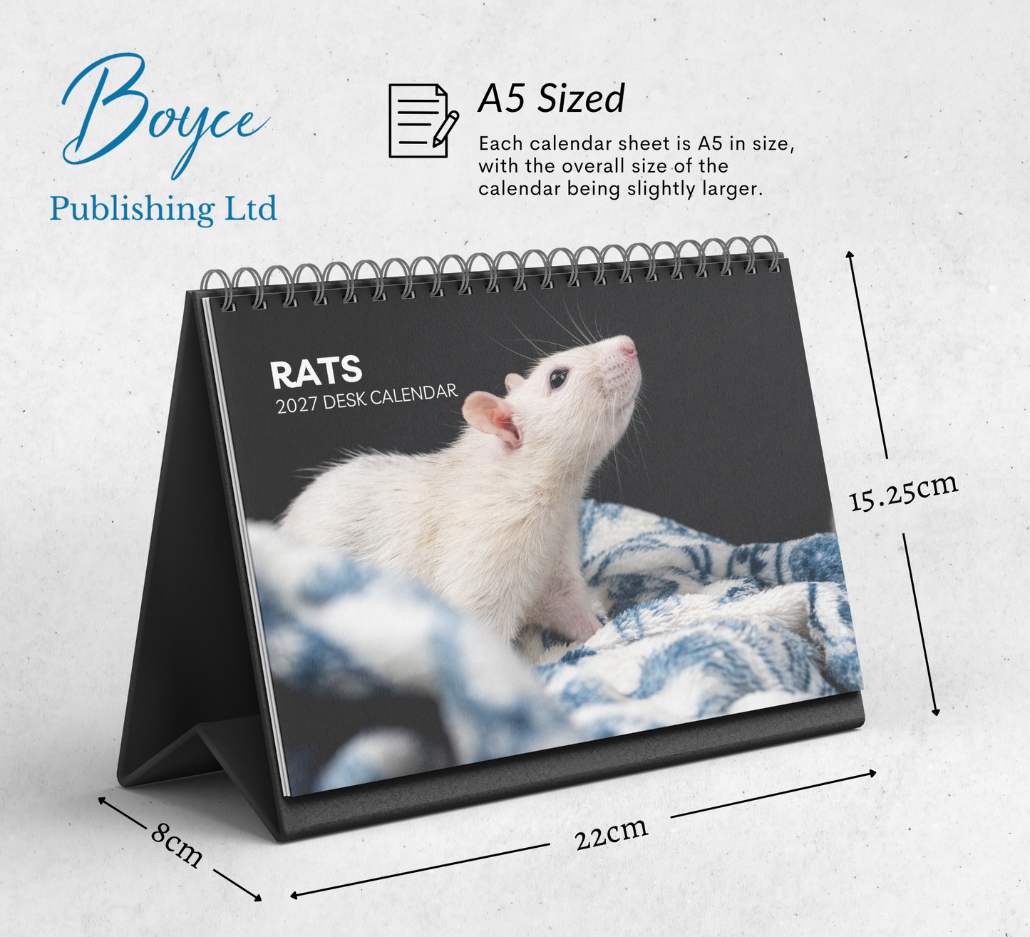 Rat Desk Calendar 2027-2028