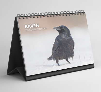 Raven Desk Calendar 2026-2027
