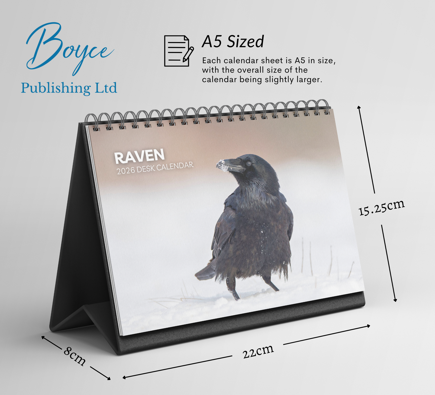 Raven Desk Calendar 2026-2027