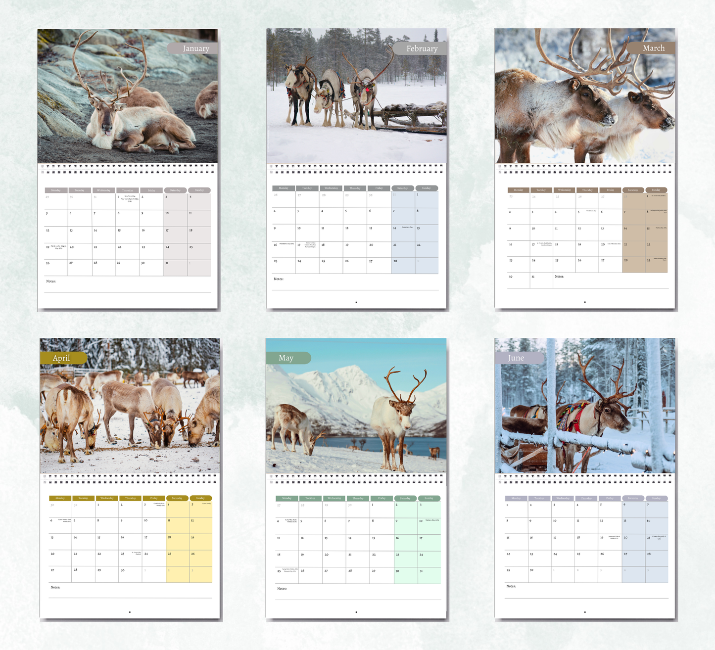 Reindeer Calendar 2027