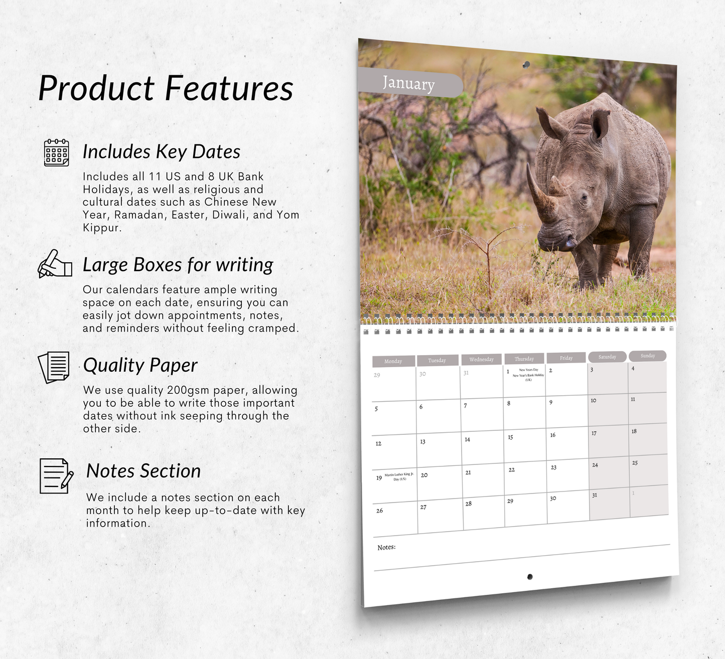 Rhino Calendar 2026