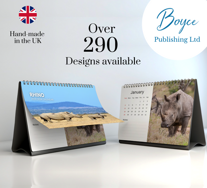 Rhino Desk Calendar 2026-2027