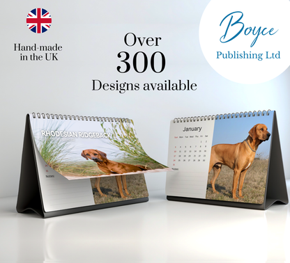 Rhodesian Ridgeback Desk Calendar 2027-2028