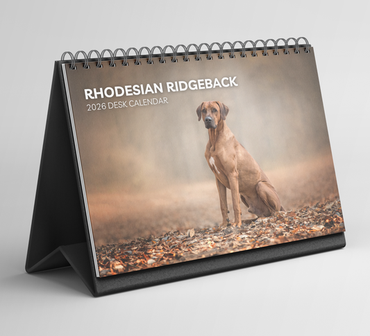 Rhodesian Ridgeback Desk Calendar 2026-2027