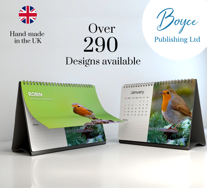 Robin Desk Calendar 2026-2027