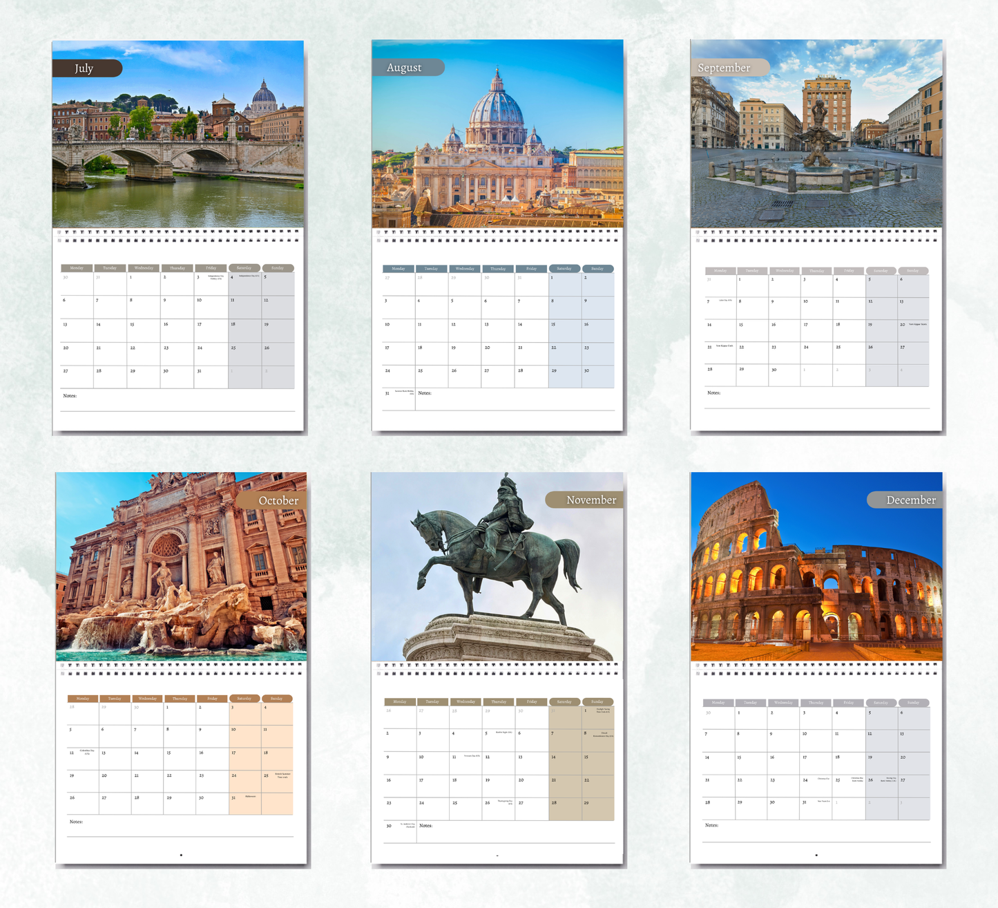 Rome Calendar 2027