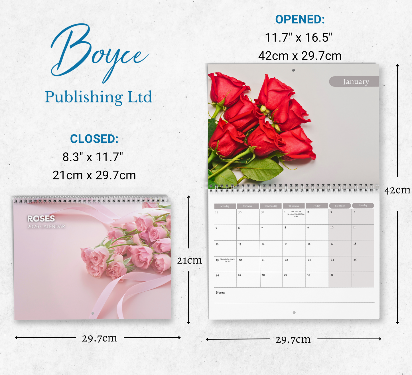 Roses Calendar 2026