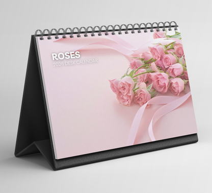Roses Desk Calendar 2026-2027