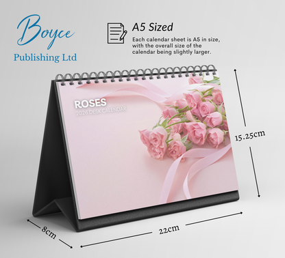 Roses Desk Calendar 2026-2027