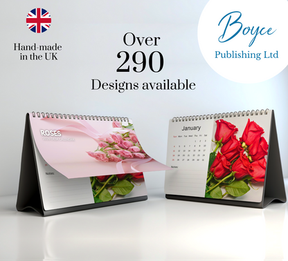 Roses Desk Calendar 2026-2027