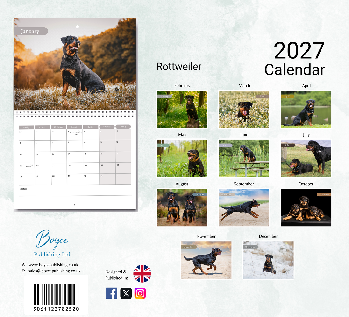 Rottweiler Calendar 2027