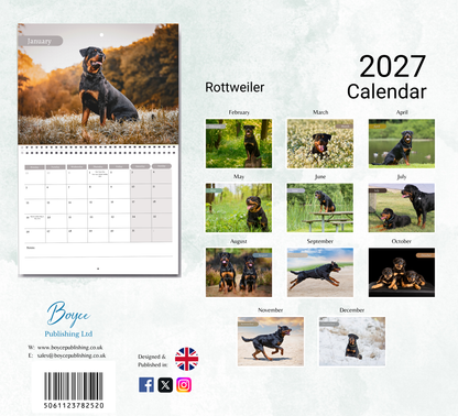 Rottweiler Calendar 2027