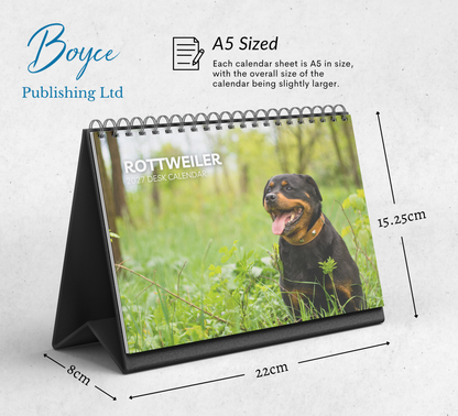 Rottweiler Desk Calendar 2027-2028