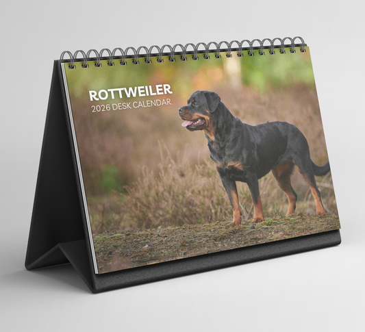 Rottweiler Desk Calendar 2026-2027