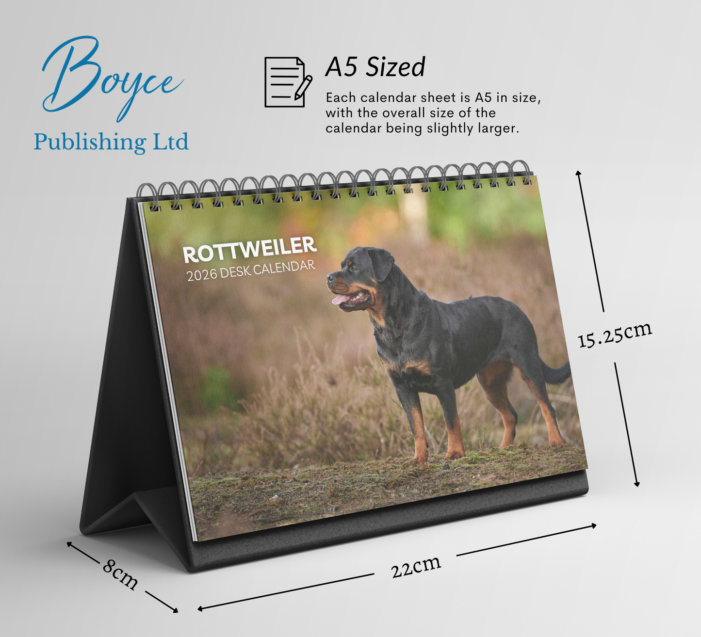 Rottweiler Desk Calendar 2026-2027