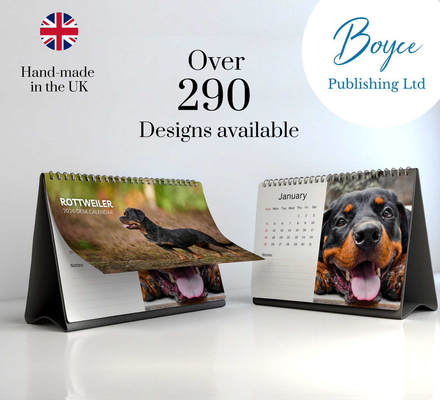 Rottweiler Desk Calendar 2026-2027