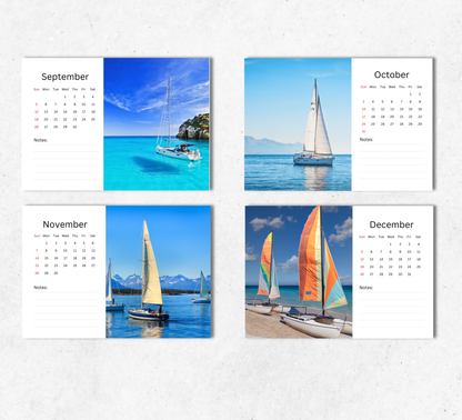 Sailing Desk Calendar 2027-2028